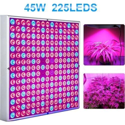 Phyto Lamp 45W 225SMD LED Indoor Hydroponics Plant Grow Light with 165 Red + 60 Blue Color Superior Yield Higher Quality Flowers