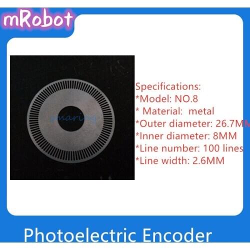 Photoelectric Encoder Converter Photoelectric Speed Sensor Measuring Speed Code Plate 150 Wire Metal Code Disk No.8 Kit Chain