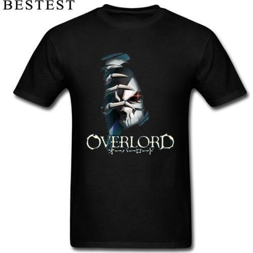Overlord T-shirt Ainz Ooal Gown T Shirt Men Punk Game Tshirt Undertale Sans Skull Tops Tees RPG Cotton Streetwear Demand Custom
