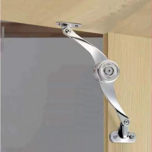 Hydraulic Random Stop Hinged Kitchen Cabinet Door Adjustable Polished Hinge Furniture Lift Flap Stay Support Hardware