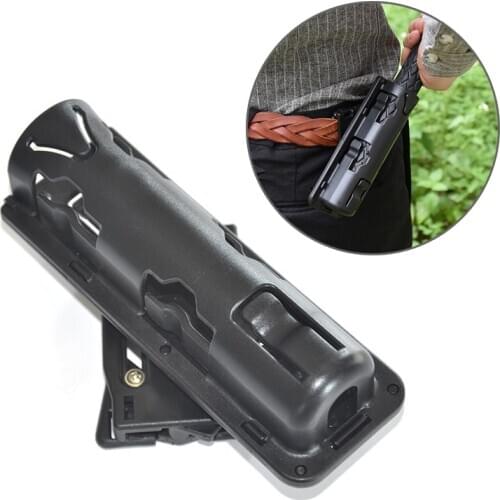EDC Tool 360 Degree Rotation Baton Case Holster Black Baton Holder Belt Carry Case Self Defense Safety Outdoor Survial Kit
