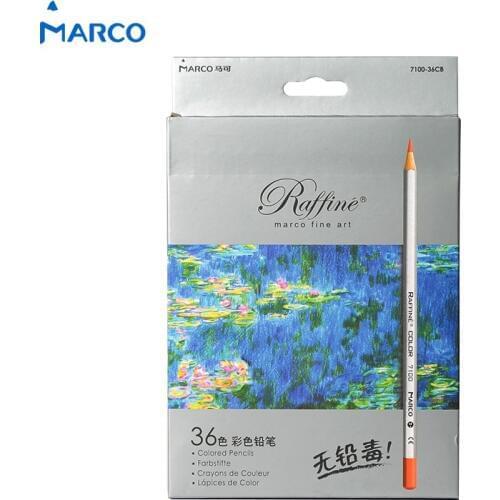 36 color pencils Marco Oil base pencil Art supplies Fine crayons drawing for secret garden Stationery lapices de colores F916