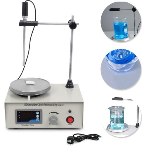 220V 85-2 Lab Magnetic Stirrer with Heating Plate Digital Display Hotplate Mixer 0-2400rpm Laboratory Use