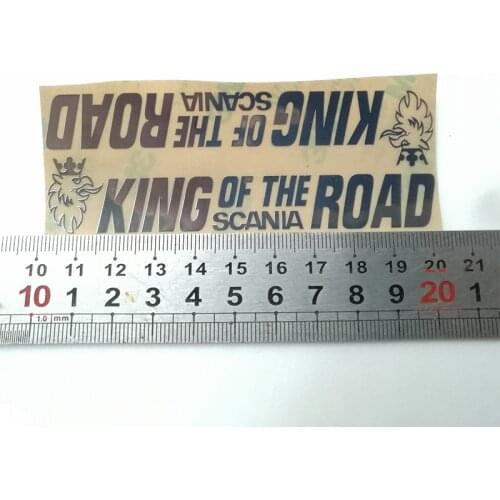 Metal Stickers Road King Paster for 1/14 Tamiya RC Truck Car SCANIA R730 R470 R620 56323 Diy Parts