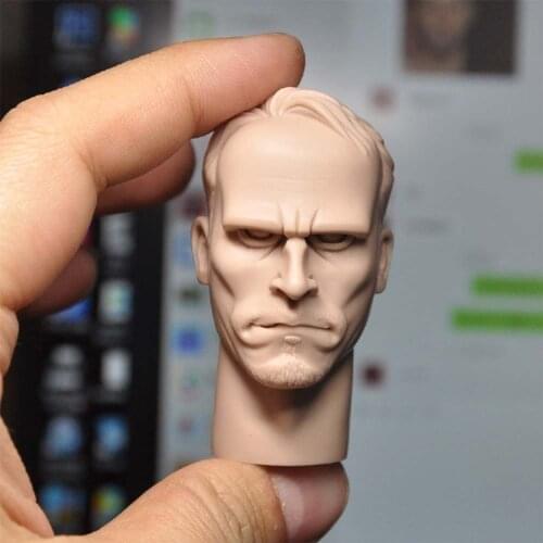 1/6 Scale Gansters Kingdom Billy Unpainted Head Model Comic Style for 12''Figure Body DIY Accessories