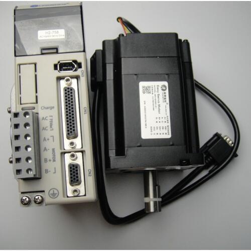 Leadshine new 2 phase hybrid servo motor 8N.m 86HSM80-E1+hybrid servo driver H2-758 with 8m encoder cable