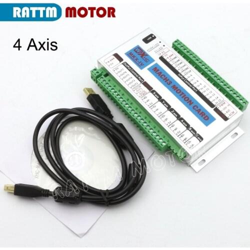 Upgrade 4 Axis USB Mach3 Controller Motion Control Card Breakout Board 2MHz XHC MK4 Support Windows 7, 10 32-bits for CNC Router
