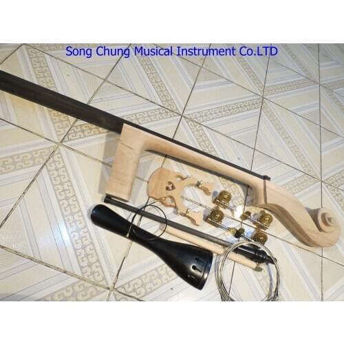 3/4 Upright Bass Part:neck with fingerboard,bridge,tailpiece,Germany style pegs