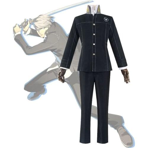 Persona 4 Narukami Yuu Cosplay Costumes Seta Souji Uniform Suits High School Halloween Carnival Costume Persona 4 Golden