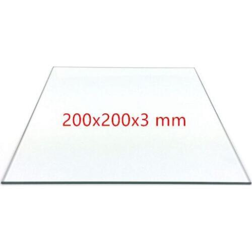 Heated bed Borosilicate Glass plate 200x200x3 mm for 3D printer spare parts
