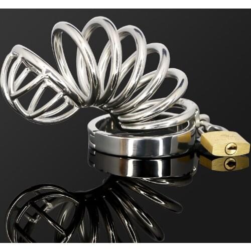 For Men Male Chastity Device Penis Cage Stainless Steel With Stealth Lock Cock Cage Penis Ring Chastity Belt Sex Toys