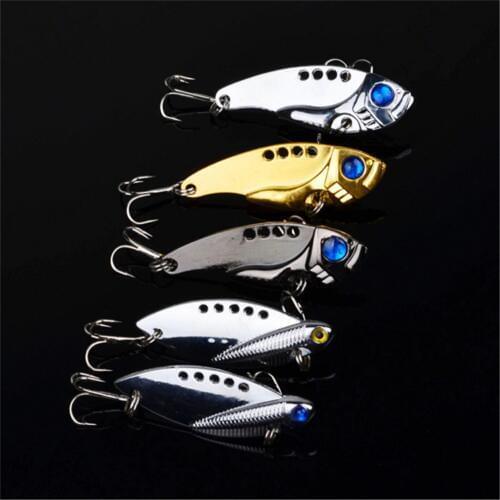 FISHINAPOT 1Pcs Metal VIB Fishing Lure 11g 5cm Isca Artificial Vibration Wobblers Bass Cicada Spinners Spoon Bait Fishing Tackle