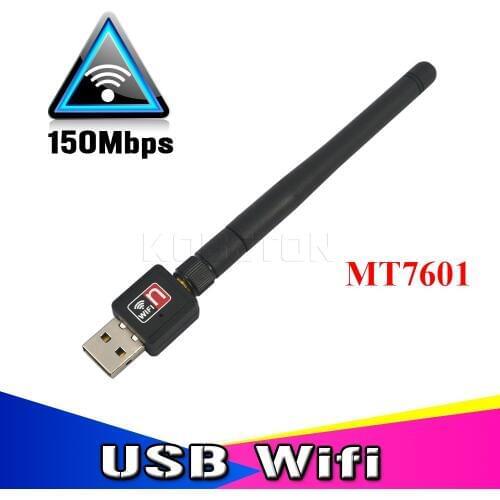Kebidu MT7601 150Mbps USB Network Card Wireless WI-FI Adapter Computer LAN Card 802.11n/g/b Antenna For Desktop Laptop