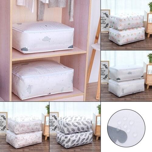 Storage Bag For Clothes foldable storage box Portable Non-woven Pillow Quilt Blanket Storage Box Organizer closet organizer