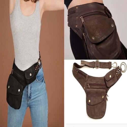 Medieval Pouch Bag Belt Leather Saddle Wallet Men Women Steampunk Viking Pirate Costume Antique Gear Accessory Cosplay For Adult