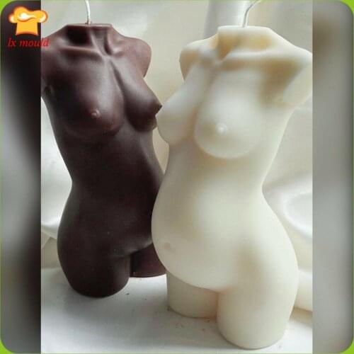 Pregnant Woman Body Candle Soap Making Resin Plaster Craft Silicone Mould DIY