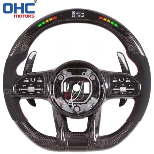 LED Steering Wheel compatible for C43 C63 E53 E63 S63 GT GT63 GT R GLC63 CLC43 GLE43 GLE63 G63 A45