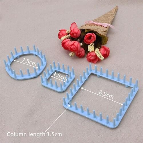 New 9Pcs Knitting Loom Flower Pattern Maker Wool Yarn Needle Knit Hobby Loom Knitting Machine Sewing Tools Color Random