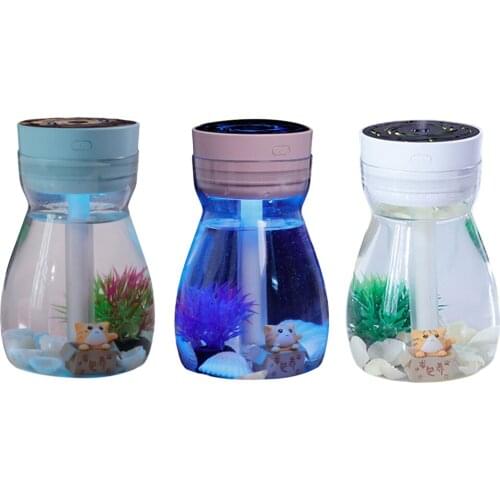 380ML USB Cool Mist Humidifier Air Purifier Personal for Bedroom Desktop Kid