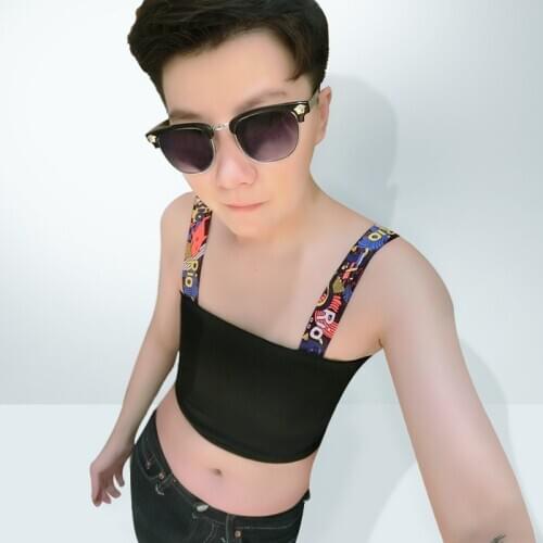 Women Trans Les Tomboy Cotton Plus Size Chest Breast Binder Breathable Buckle Casual Short Corset Vest Tank Tops Cos Underwear