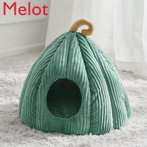 Cat Nest Winter Warm Closed Pet Mat Four Seasons Universal Cat Bed Removable and Washable Kennel Winter Cat Supplies