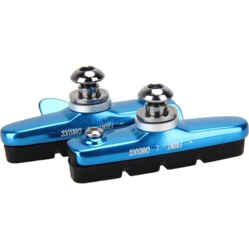 1 Pair MTB Road Bike Bicycle Foldable V Brake Pads Holder Rubber Block Anti-Skid Glue Blocks Cycling Brake Hoof Brakes Shoes