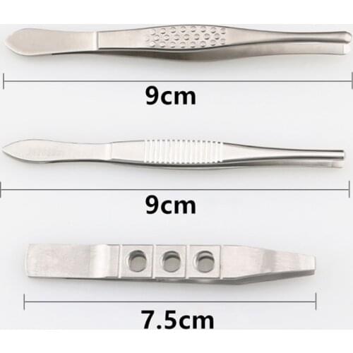 1pcs Ophthalmic Stainless steel tweezers cilia forceps ophthalmic eye surgical instruments