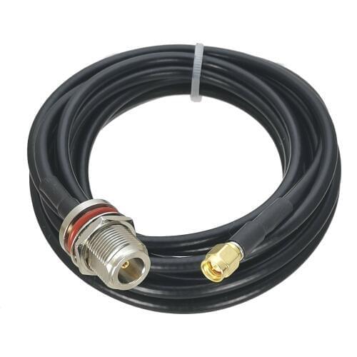 1Pcs RG58 N Female Jack Bulkhead to SMA Male Plug Connector Straight RF Jumper pigtail Cable 4inch~20M