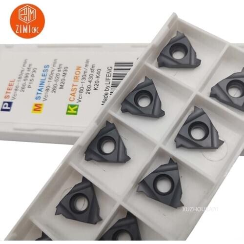 10pcs 16IR 2.5ISO LDA Carbide Insert 16IR 2.5ISO Threaded Blade Indexable Insert CNC Lathe Blade