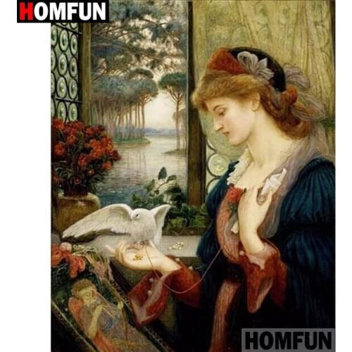 HOMFUN Full Square/Round Drill 5D DIY Diamond Painting "Beauty pigeon" Embroidery Cross Stitch 5D Home Decor Gift A16555