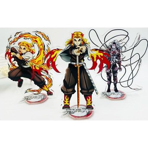 Anime Demon Slayer: Kimetsu no Yaiba Cute Rengoku Kyoujurou Acrylic Standing Plates Cosplay Doll Toys Cute Xmas Halloween Gift