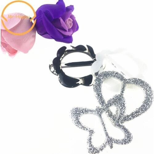 Flower Heart butterfly bar adjuster Buckle Buttons Invitation Ribbon Slider For Garment and Bags decoration