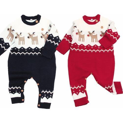 Childrens Winter Overalls For Newborn Baby Boys Girls Christmas Costumes Animal Style Infant Kids Rompers Jumpsuits With Deer