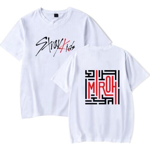 Kpop Stray Kids Album MIROH T-shirt Bang Chan Lee Min-Ho Tee Shirts Fashion Oversized Couples Tops Summer Short Sleeve T Shirt