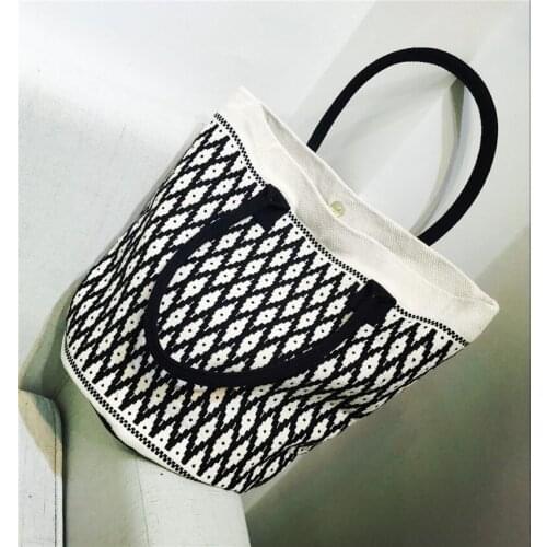 Women Canvas Tote Shoulder Bag Female Large Capacity Simple Handbags Casual Cotton Cloth Shopping Girls School Crossbody Bags