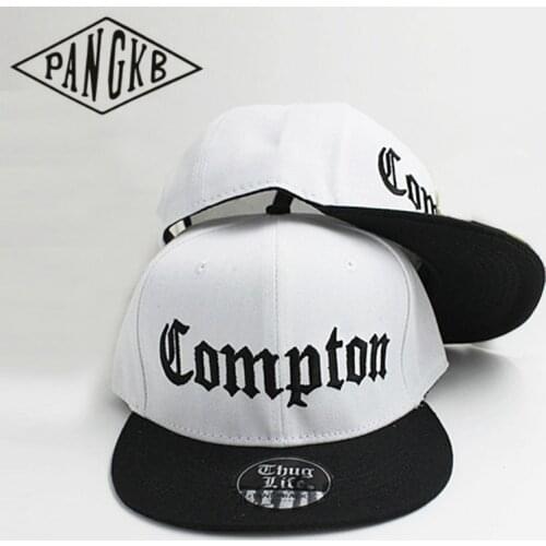 PANGKB Brand COMPTON CAP crip gangster snapback hat whtie hip hop Headwear for men women adult outdoor casual sun baseball cap
