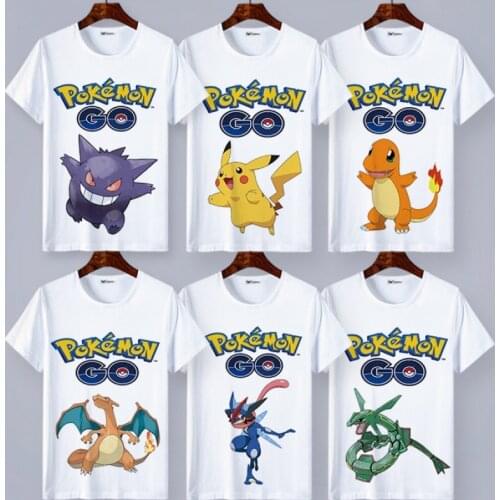 Pokemon Childrens Clothes Pikachu Anime T-shirt Oversized T-shirt Summer Short Sleeve Base Cartoon MenT-shirt Party cosplay top