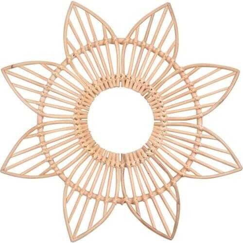 Rattan Frame Hanging Wall Mirror Frame Photo Wall Frames Wood Art Deco Frame Handmade Home Decoration Living Room Bedroom