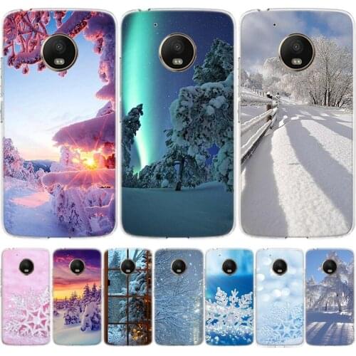 Landscape Winter Light Snow Luxury Phone Case For Moto Motorola G7 G8 G9 Power E6 G6 G5S E5 G5 E4 G4 EU Plus Play One Action Cov