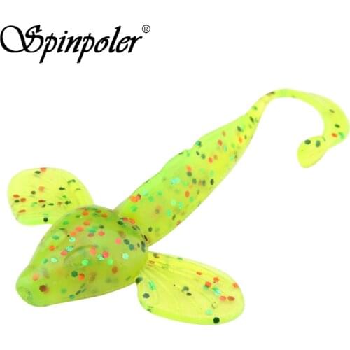 Spinpoler 6pcs 8cm 4.4g Soft Isca Artificial Fishing Lure Soft Fishing Swim Baits Fake Freshwater Lures