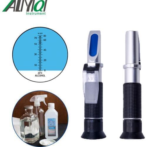JH-303 Pure copper Hand Held refractometerAlcohol Alcoholometer 50~80%v/v Precision 2.5% ATC