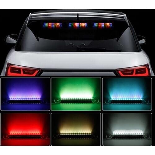 1PC Car 16 LED Color Solar Burglar Alarm Warning Strobe Flash Light Anti-theft Security