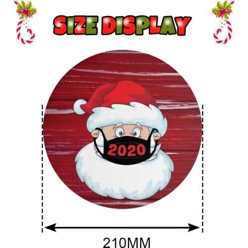 1PC Christmas Sticker 7 Designs Pattern Cartoon Sticker Christmas Decorations Round Window Glass Stickers