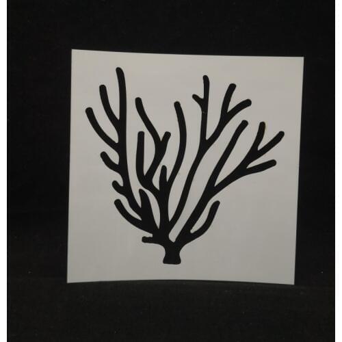 13*13 Coral pvc Layering Stencils for DIY Scrapbooking/photo album Decorative Embossing DIY Paper Cards Crafts