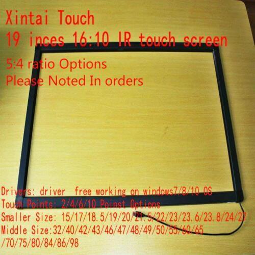 19 inch ir touch screen frame truly 6 points Infrared multi touch screen kit with USB interace, driver free