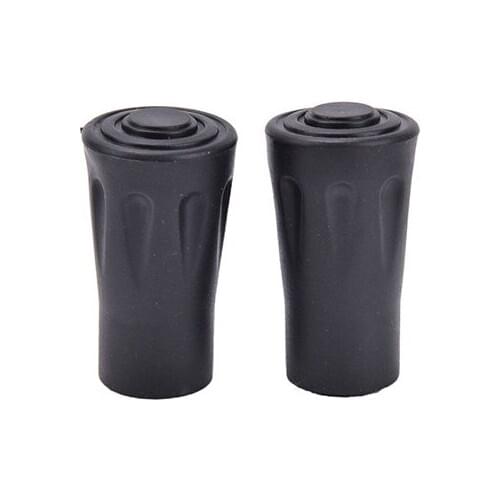 2 Pcs/lot Rubber Tip Carbon Fiber Hike Telescope Stick Nordic Walk Camp Alloy Ferrule Crutch Bar Tungsten Trek Pole Basket