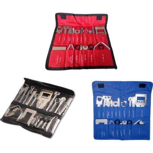 38Pcs/Set Vehicle Car Stereo Radio Release Removal Tools Key Kit with Bag Kenwood Disassembly Tool Fit for Ford Benz Audi