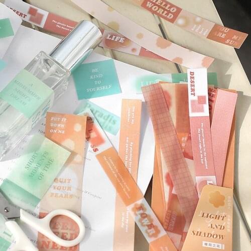 45 Sheets Light Shadow Sticker Decorative Journal Scrapbooking Planner Craft Label Stickers Aesthetic Cute Kawaii Stationery