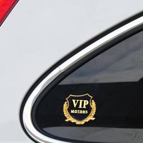 3D metal VIP car logo car stickers 2 pieces for chery tiggo 3 5 2016 A3 QQ A5 A1 Amulet A13 E5 FOR great wall/lifan/ byd