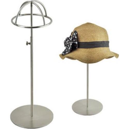 Free shipping Metal Hat display hat stand Gold hat display rack stainless steel hat holder cap display HH014-Matte Silver